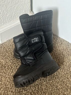 Black Kids Winter Snow Boot
